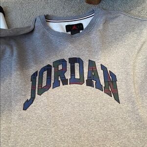 Jordan Gray Sweatshirt with Multicolor Logo